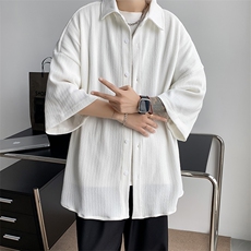 衬衫男士短袖韩版潮流痞子帅气百搭夏季2024新款ins外套CY794-P41，男装衬衫，星座412-2
