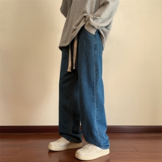 美式牛仔裤男直筒宽松潮牌男生高街阔腿长裤子XN818-P42，男装牛仔裤，星座1001-1