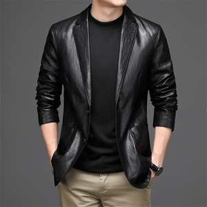 男士2023年秋季新款长袖休闲西服中青年纯色便服外套AJYD613-P175图片