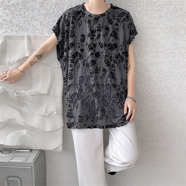 8XL-M重磅！特大码短袖T恤背心男宽松休闲百搭篮球服DX318P28,男装T恤,电商D206-1