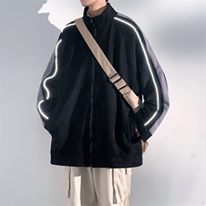 麂皮绒夹克男宽松落肩宽松上衣外套JK730-P70，男装夹克，星座1204-3
