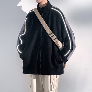 麂皮绒夹克男宽松落肩宽松上衣外套JK730-P70图片