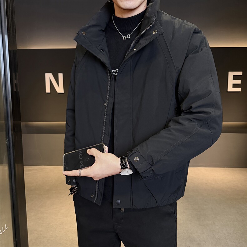 标羽绒服男工装风冬季潮流立领短款外套男士夹克Y185-P198，男装夹克，电商A237