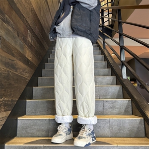 哈尔滨防寒裤子东北过冬棉裤外穿裤男女美式复古束脚裤-K8688图片