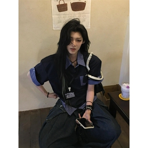 【有货】BK905CC-特P38 假两件拼接polo衫短袖T恤男女图片
