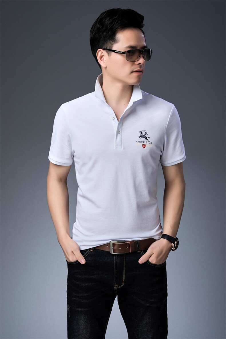 夏季保罗POLO衫男士短袖T恤商务休闲翻领宽松半袖中年男装体恤衫,男装Polo衫,电商B212（原钱塘6029）