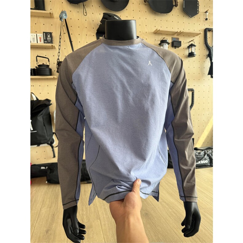 AA2109P45内搭长袖t恤男款健身运动训练骑行服插肩袖拼色打底衫,男装T恤,电商B323A