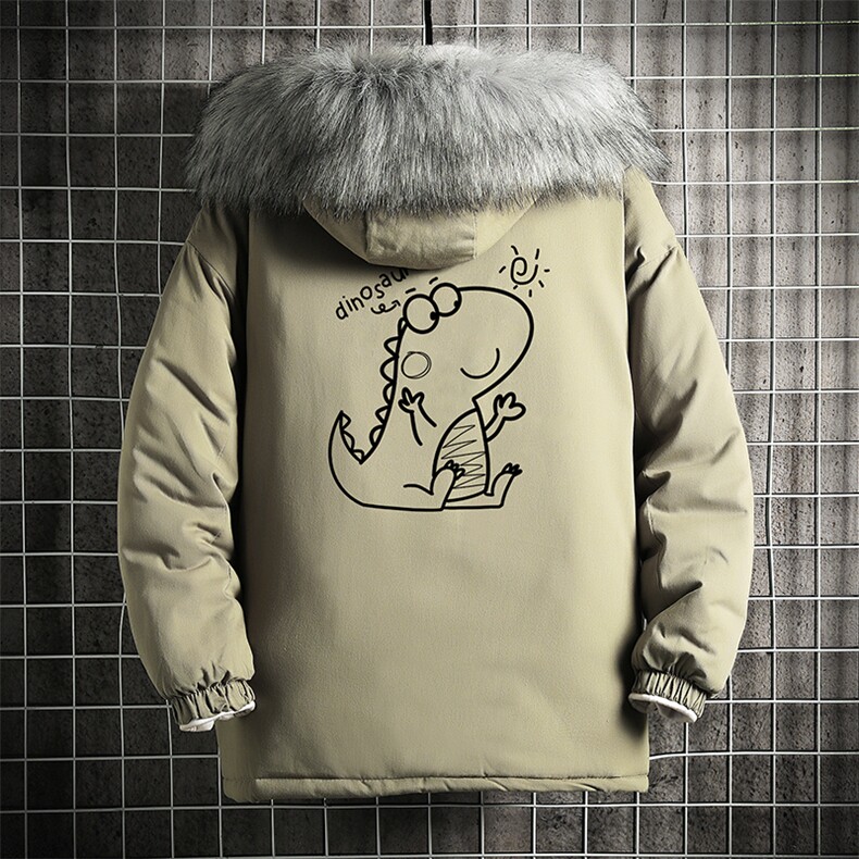 MM48172-P130冬季大毛领棉衣男士大码加厚棉袄男棉服网格,男装棉衣,电商A040A