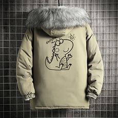 MM48172-P130冬季大毛领棉衣男士大码加厚棉袄男棉服网格，男装棉衣，电商A040A