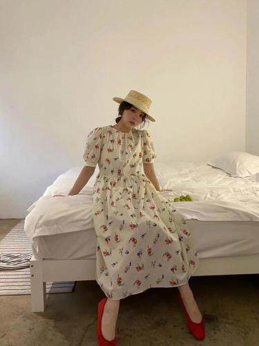 夏款现货！花连衣裙图片
