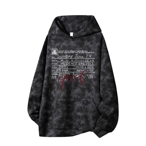 得物供货、重磅420克现货麂皮绒扎染卫衣HD019-1-WL25158ZR-P45,穿搭学生党秋天卫衣颜色图片