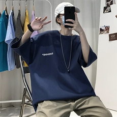XZ115A-T06200克纯棉男女字母印花大码S-5XL10色T恤衫圆领半袖，男装T恤，星座115A-3