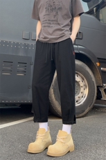 2025夏季新品七分休闲萝卜裤潮流脚口扣袢K383-P30，男装休闲裤，电商A178