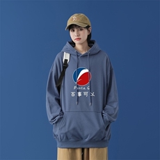 L2463P48中性模特潮流元素潮趣文字字母印花常规款连帽卫衣男，男装卫衣，星座510A-1