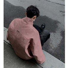 港风美式复古做旧面料双拉链大口袋PU皮衣夹克男JK77777P95控128，男装夹克，星座226-2