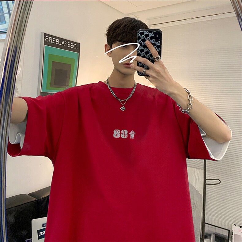 可设48小时发货支持抖音得物来样二开230克重磅美式短袖t恤MT335，男装T恤，电商A486