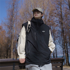 23秋季冲锋衣连帽马甲男拉链外套夹克MJM271-P80控108，男装背心/马甲，电商B370