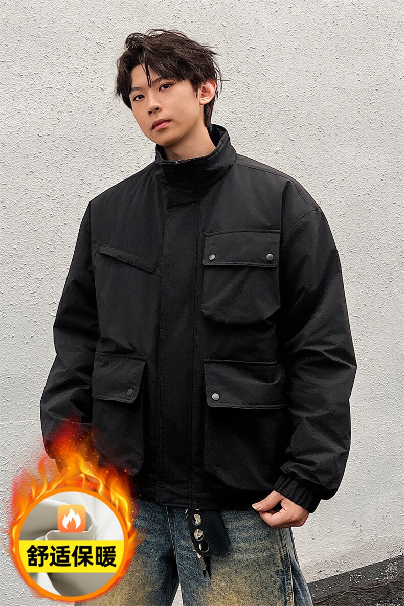 美式新款秋冬多口袋户外机能休闲棉衣外套A436-W990-P95138,男装棉衣,电商A436