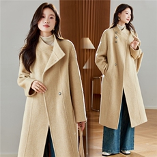 长款通勤时尚大气双面羊毛大衣，女装羊绒大衣，衣佳和