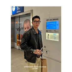 W9409-P70网图现货Cleanfit痞帅高街设计Pu皮衣机车皮夹克外套，男装夹克，星座1608-2