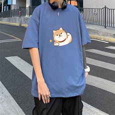 DX17146-P20纯棉短袖t恤男大码半袖打底衫宽松体恤衫港风，男装T恤，电商A040