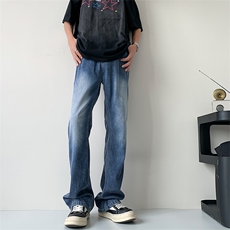 冰丝牛仔微喇裤X2455-TP45控价68垂顺冰氧牛仔裤凉感阔腿裤，男装牛仔裤，电商A102-1