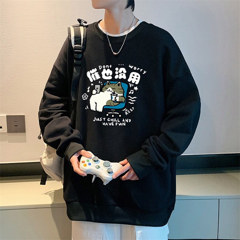 8XL圆领卫衣男超大码胖子肥佬大号长袖t恤S6403-P28图片