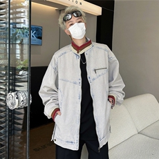 2025秋复古牛仔外套男立领工装夹克JK8964，男装工装外套，星座1108