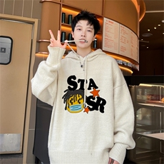 高品秋冬季连帽毛衣男复古慵懒风针织衫毛衣外套MYL3319-P65控88，男装针织衫/毛衣，电商B370