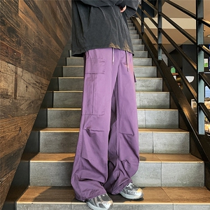 直筒原宿时尚潮牌潮运动裤男休闲裤青春流行图片