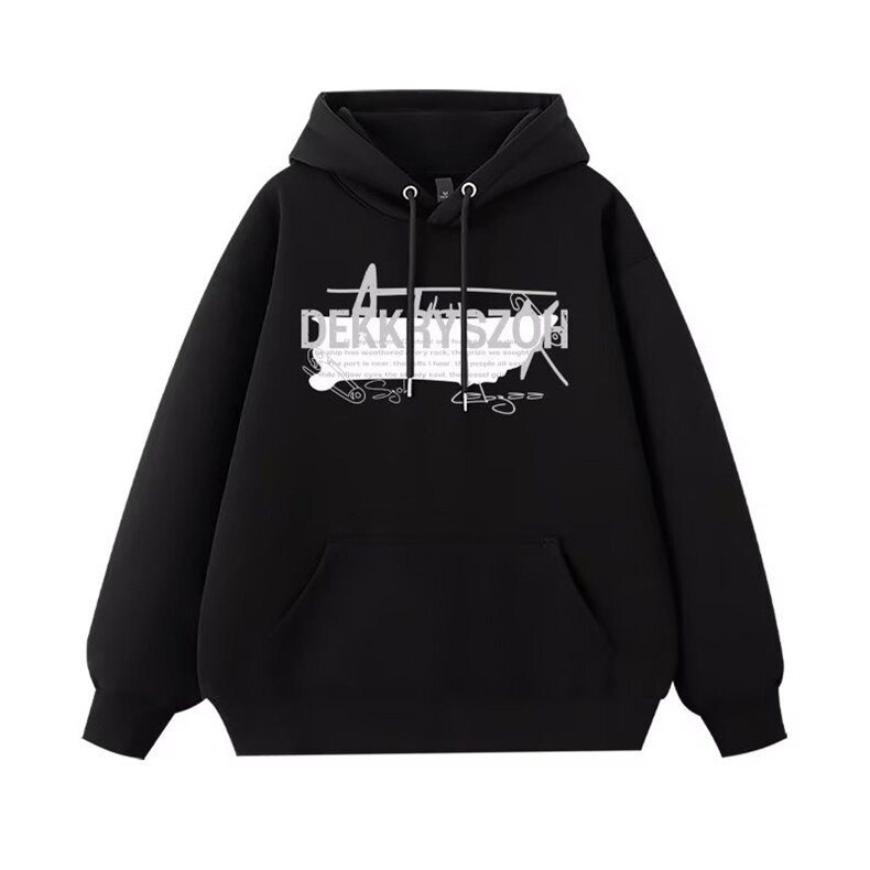 卫衣男连帽春秋季ins港风宽松潮牌字母印花百搭外套2025年新款，女装短外套，星座1210-1