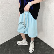 HD74166-P22华夫格短裤男大码宽松五分裤男直筒中裤，男装休闲裤，电商A040