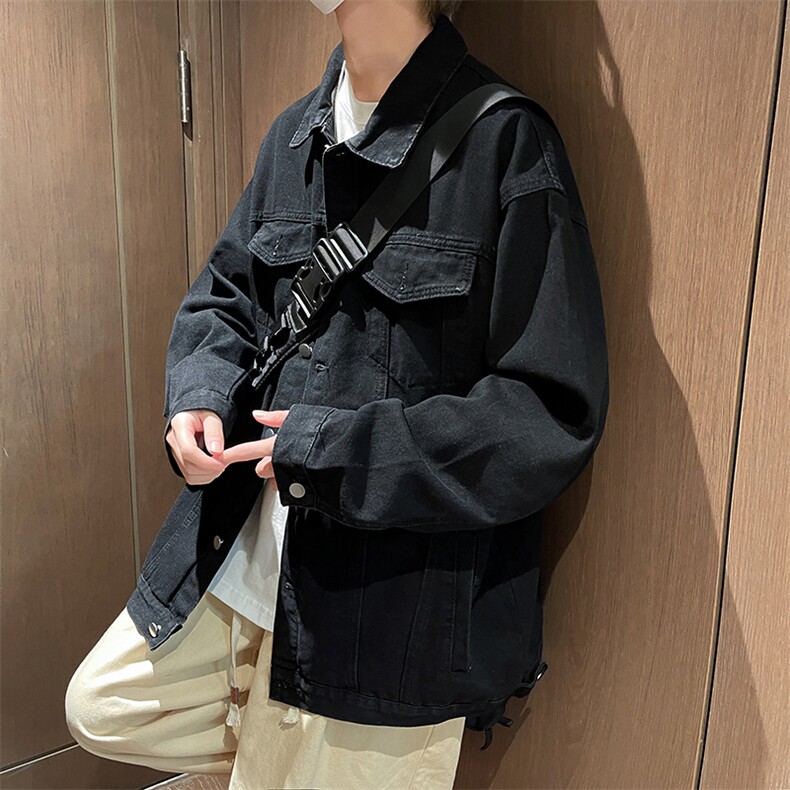 牛仔外套男韩版潮流美式高街帅2024春季新款ins宽松夹克W5690-P45,男装夹克,星座412-3