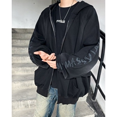 美式复古卫衣男秋冬宽松连帽情侣上衣重磅潮牌开衫外套Y38033-P60，男装卫衣，星座1008
