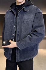 标50白鸭绒2025冬款羽绒服男时尚连帽牛仔外套B317/Y333/P238，男装工装外套，电商B317