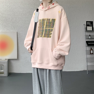 8XL-M美式复古小香风卫衣宽松连帽重磅外套刺绣加大码WY9109/P65图片