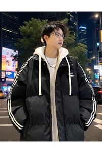 棉衣男冬季新款港风宽松假两件宽松连帽学生棉服MY8882-P82图片