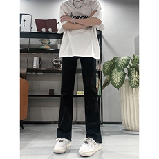 K866毛边牛仔裤