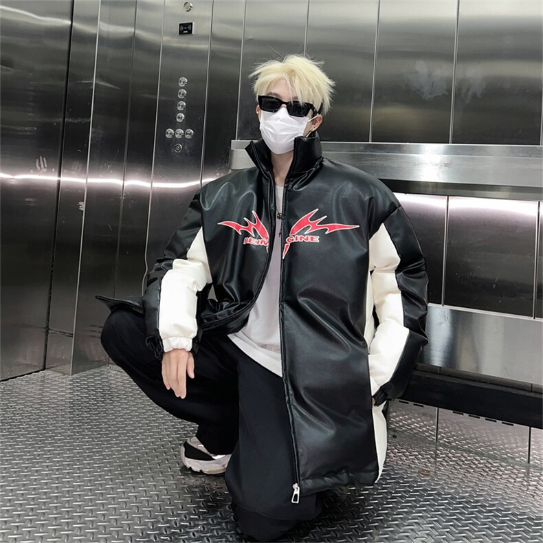 皮棉服冬季宽松港风棉衣立领冬装棉袄外套男MY2412-特100控168,男装棉衣,电商B370