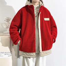 冬款学生港风羊羔绒宽松棉服加绒棉衣外套男女8336-P130控价178，男装棉衣，电商A441-1