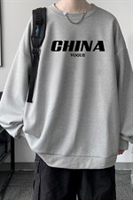 华夫格卫衣圆领卫衣男大码长袖t恤男外套HW76001-P30加绒款-P40，男装卫衣，电商A040