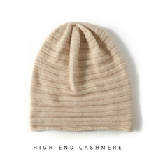 2025年春季新款百搭女士粗条双股加厚保暖帽，帽子，窄众羊绒