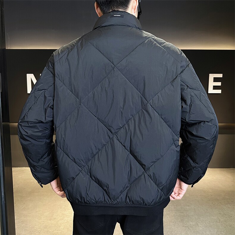 90新标白鸭绒羽绒服菱格设计假两件保暖外套YR3136-P269,男装羽绒服,电商D342