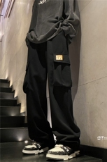 秋季新款潮流77工装裤百搭宽松直筒休闲裤B315-K23396-p55控68，男装休闲裤，电商B315