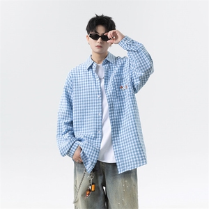腊肠狗格子防晒衬衫男 xh107-特p40图片