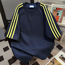 藏青拼黄织带