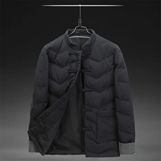 唐装羽绒服冬季风盘扣休闲加厚90%白鸭绒保暖外套BG8892-P245，男装羽绒服，星座1105-3