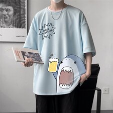 HT73137-P22华夫格t恤男短袖男大码五分袖大皂风，男装T恤，电商A040