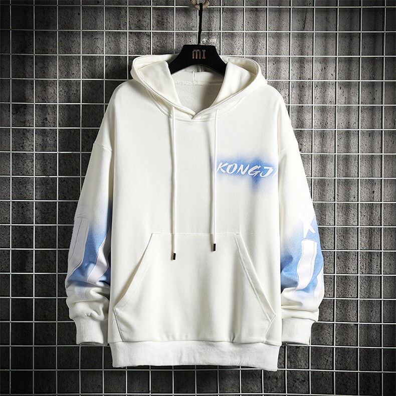 7XL-M挂拍2023春季新款白色连帽卫衣外套男休闲长袖加肥加大码,男装卫衣,钱塘717(原712)