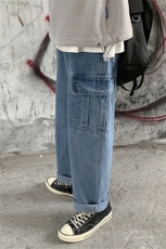 男新款日系港风潮流精品牛仔哈哈伦裤714-3-906潮，男装牛仔裤，星座1404-3